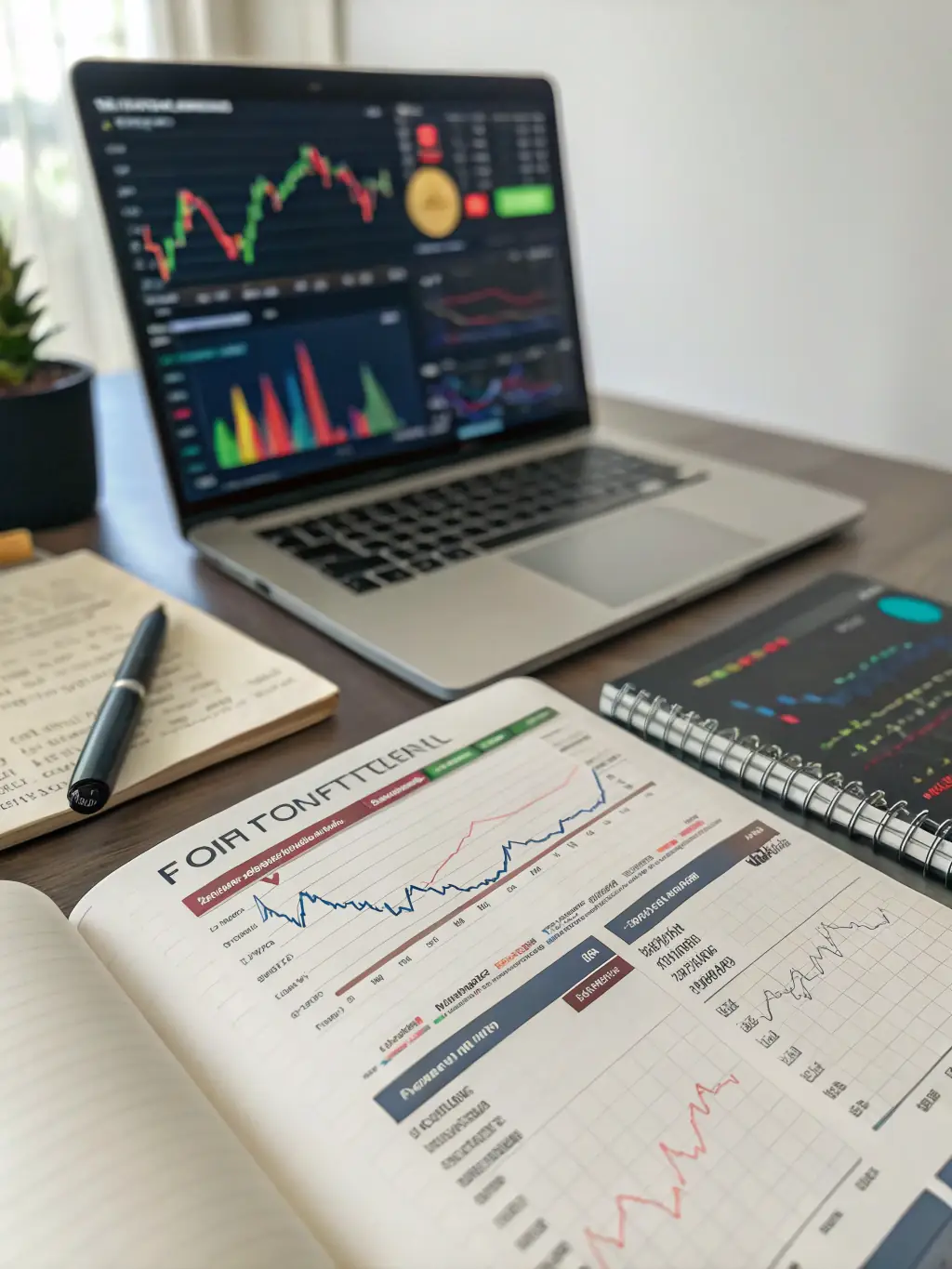 A diverse portfolio of investments displayed as pie charts and bar graphs, showcasing asset allocation across different sectors and regions relevant to South Africa.